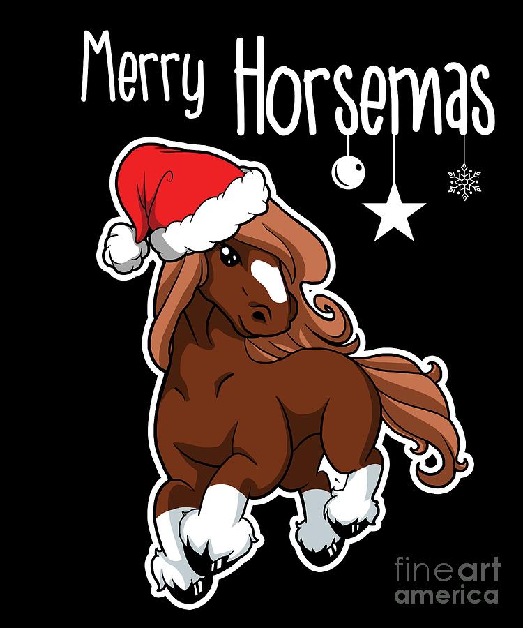 Christmas Pony Digital Drawing & Illustration
