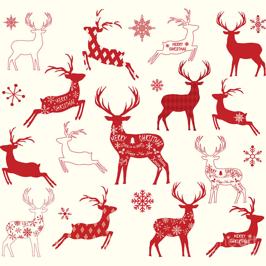 Reindeer Digital Art - Merry Christmas Reindeerreindeer by Alexaz Reindeer Digital Art - Merry Christmas Reindeerreindeer by Alexaz
