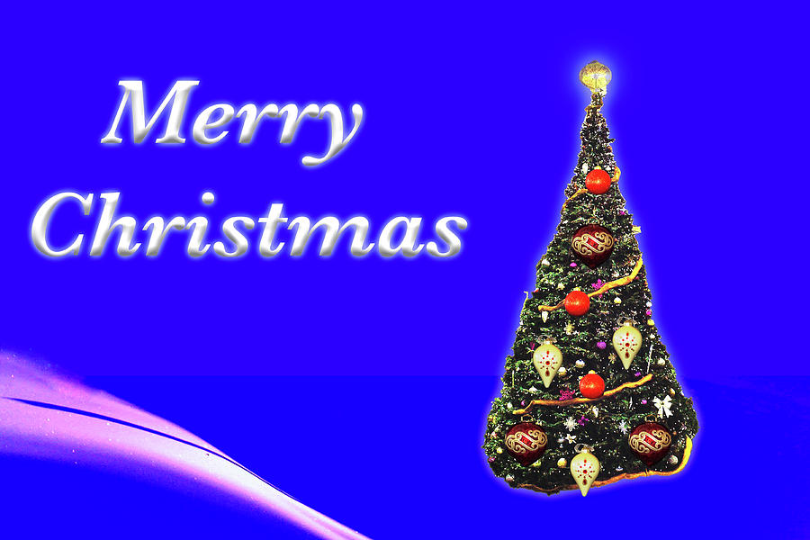 Merry Christmas Tree Blue by MARVIN BOWSER Merry Christmas Tree Blue by MARVIN BOWSER