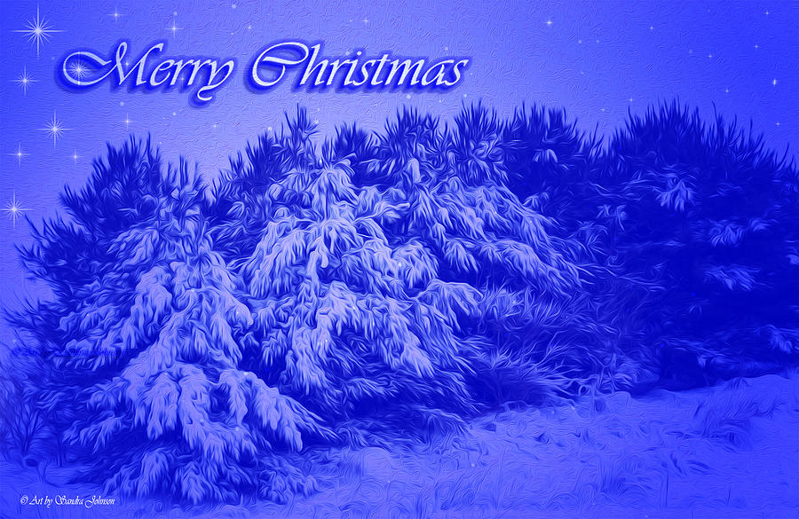 Merry Christmas Trees Digital Art by Sandra Js