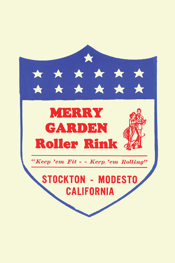Merry Garden Roller Rink Painting by Unknown
