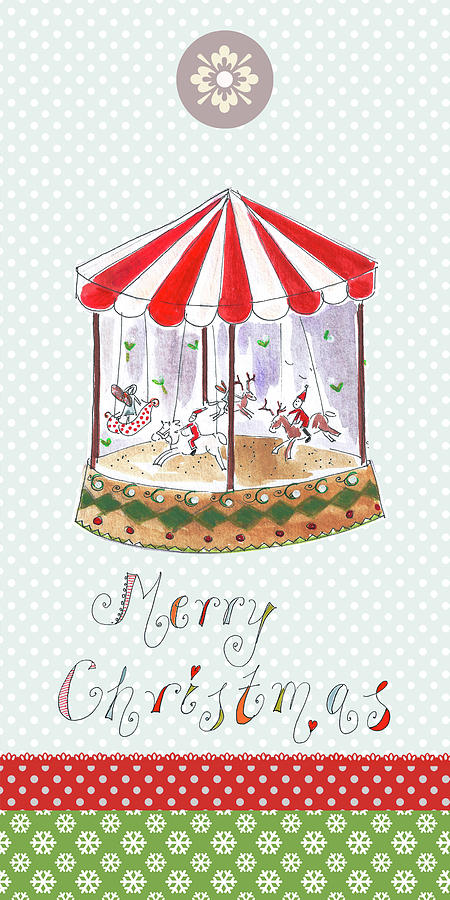 Merry Christmas Mixed Media - Merry Go Round by Effie Zafiropoulou