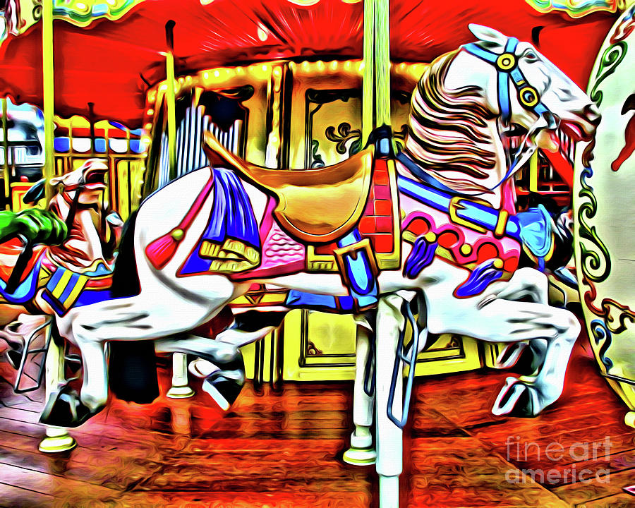 Carousel Horse Photograph by Jerome Stumphauzer - Fine Art America