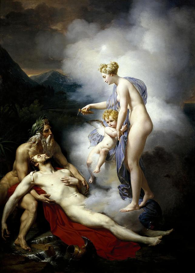 Merry-Joseph Blondel / Venus Healing Eneas, 19th century, French School. anonymous. JAPEX. Painting by Merry Joseph Blondel -1781-1853-