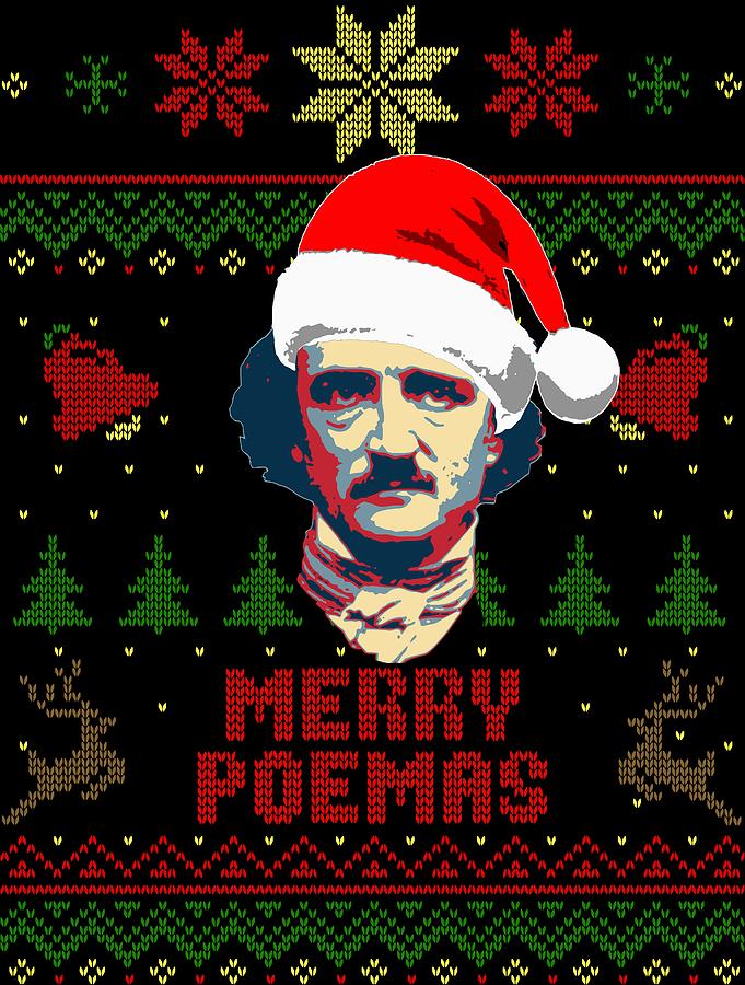 Santa Digital Art - Merry Poemas Edgar Allan Poe Christmas by Filip Hellman Santa Digital Art - Merry Poemas Edgar Allan Poe Christmas by Filip Hellman