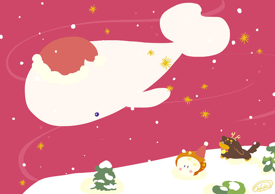 Christmas Digital Art - merry Xmas by Hiki