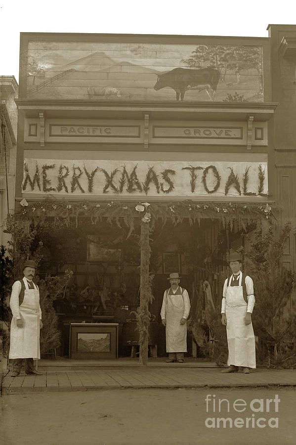Pacific Grove Photograph - Merry Xmas to All, Pacific Grove Circa 1895 by Monterey County Historical Society