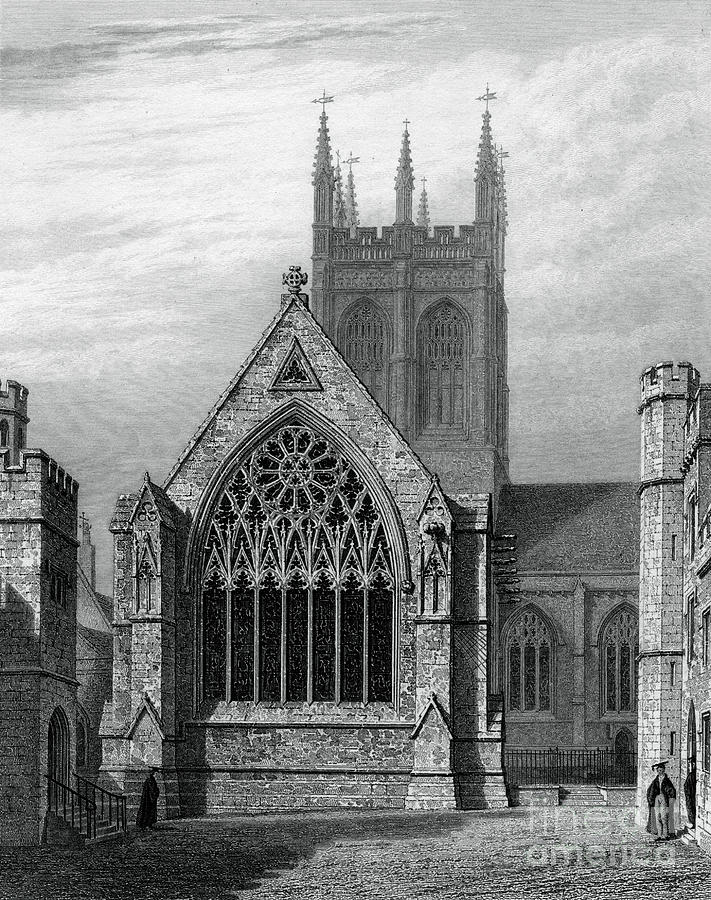 Merton College Chapel Drawing by Print Collector