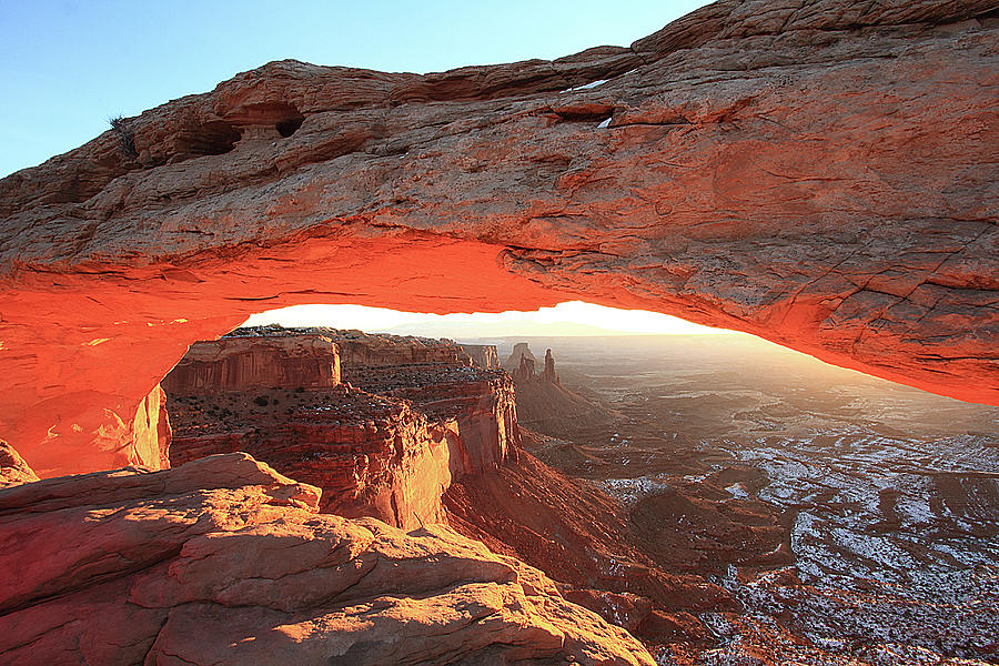 Mesa Arch Sunrise Photograph by Sameer Mundkur