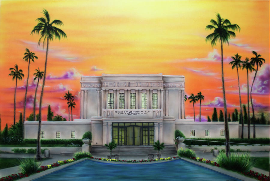 Mesa Arizona Temple Painting By Shawn Malott Fine Art America   Mesa Arizona Temple Shawn Malott 