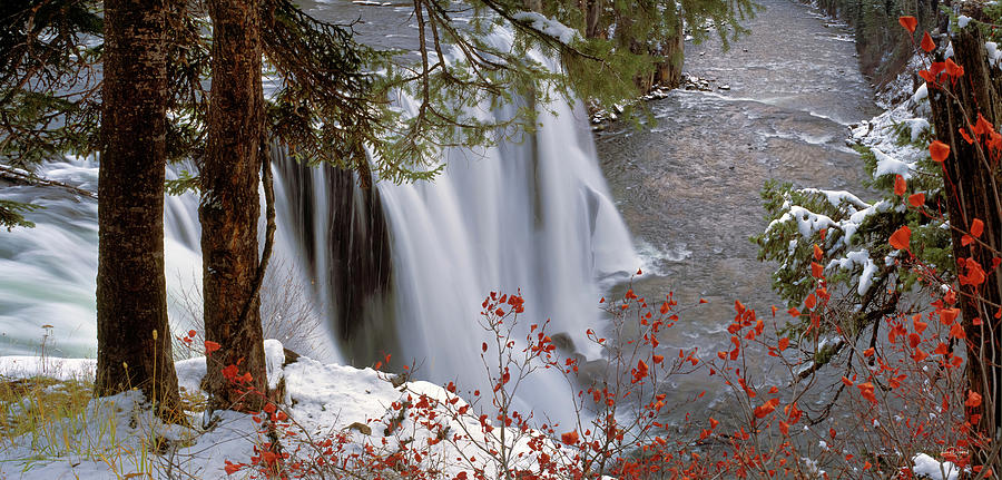 Mesa Falls Winter Photograph by Leland D Howard