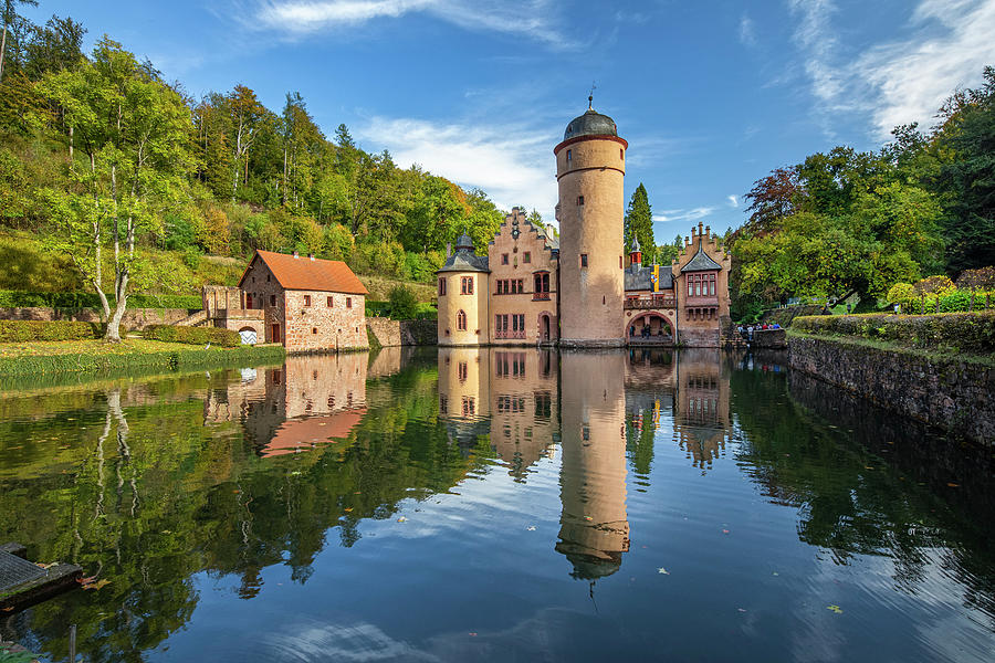 Mespelbrunn Moated Castle In The Elsava Valley In The Spessart Digital ...