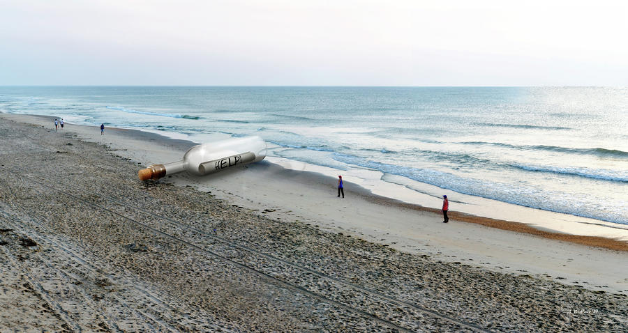 Message In A Bottle Pano Photograph by Brian Wallace