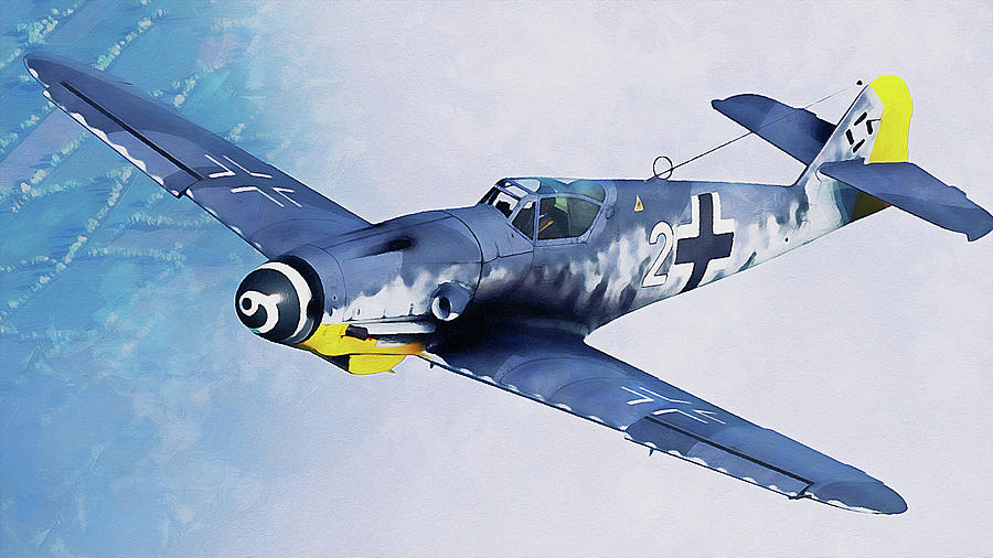 Messerschmitt BF 109K4 - 09 Painting by AM FineArtPrints