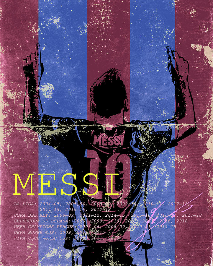 Football Painting - Messi by Art Popop