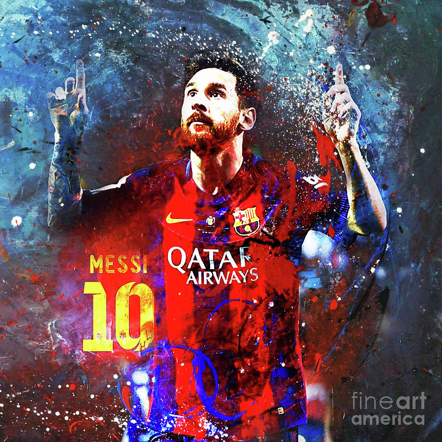 Messi Painting Messi Painting Spent Afternoon Today Comments Barca