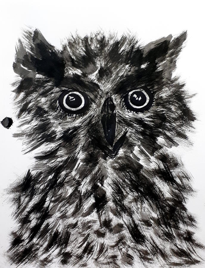 abstract owl drawings