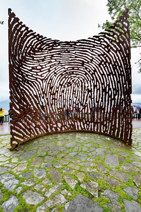 Metal fingerprint Bilbao Photograph by David L Moore