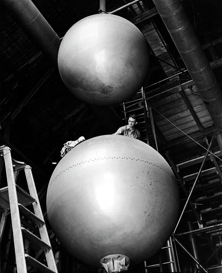 Metal Globes Photograph by Alfred Eisenstaedt