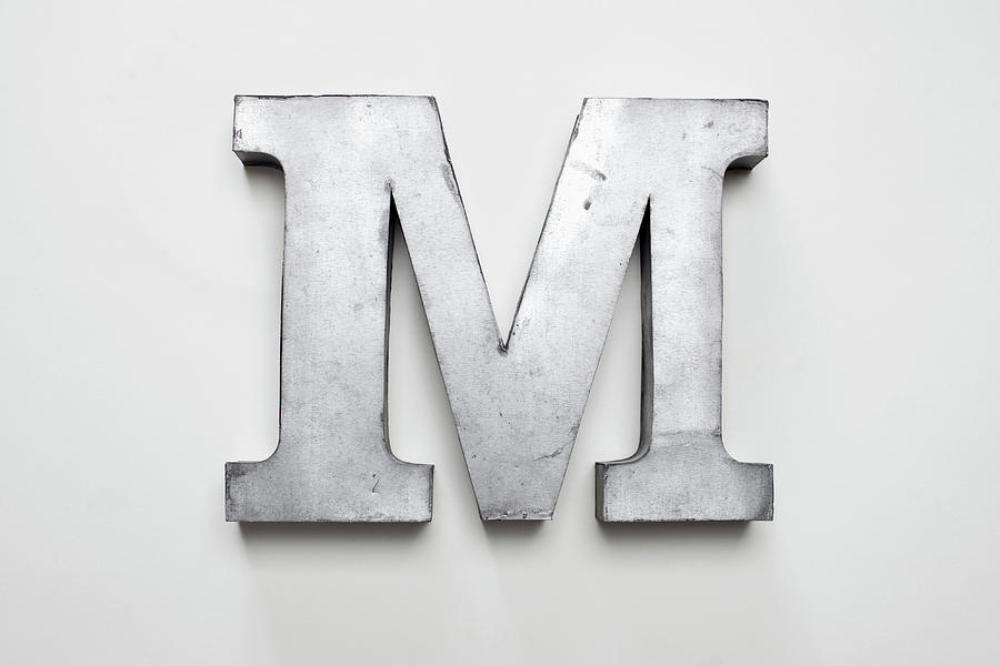 Metal Letter M Photograph by Larry Washburn