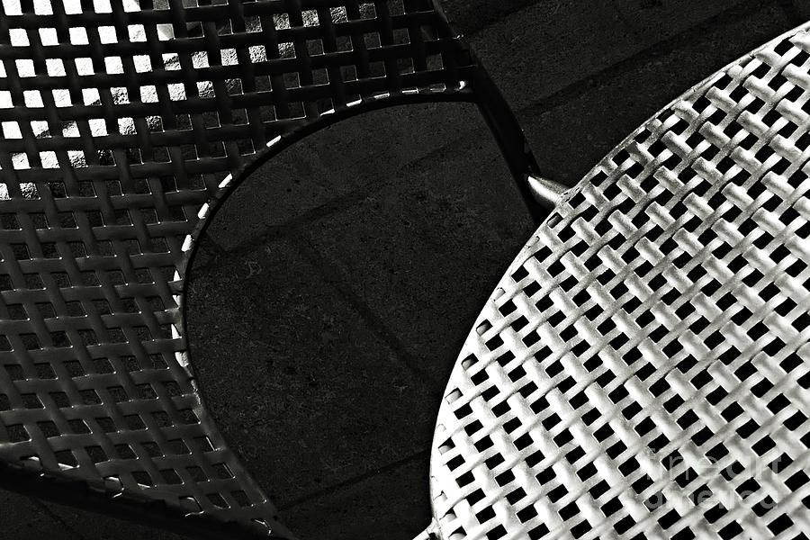Metal Mesh Patio Chair Photograph