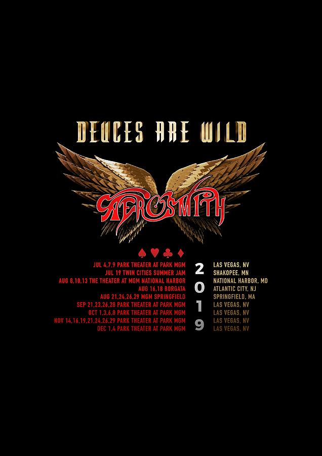 Metal Print Deuces Are Wild Aerosmith Tour Dates 2019 Digital Art by Abang Kera