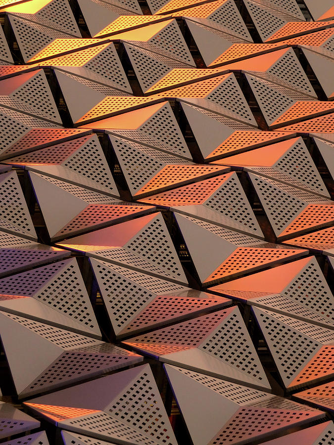 Metallic Geometric Architecture Abstract Photograph by Philip Openshaw