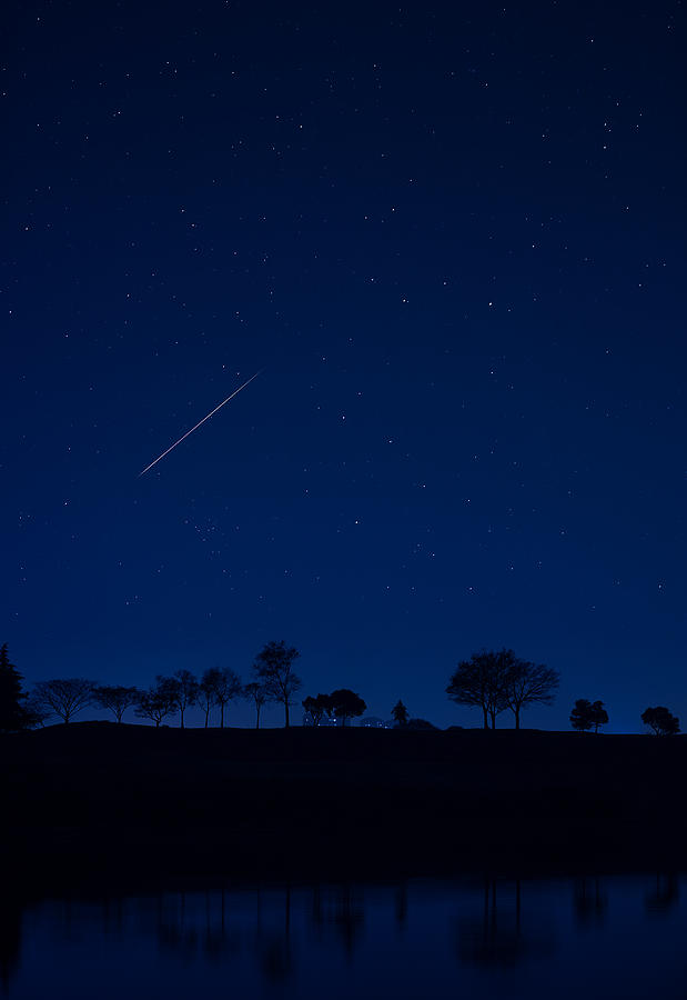Meteor Night Photograph by Bing