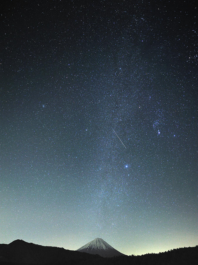 Meteor Night Photograph by Hiroaki Koga