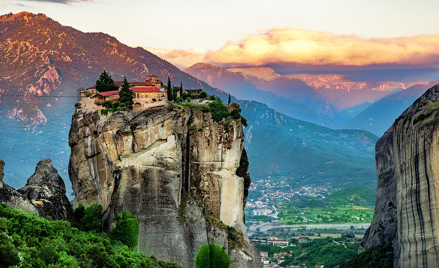 Meteora mountain and religios monastery of Greece Photograph by ...