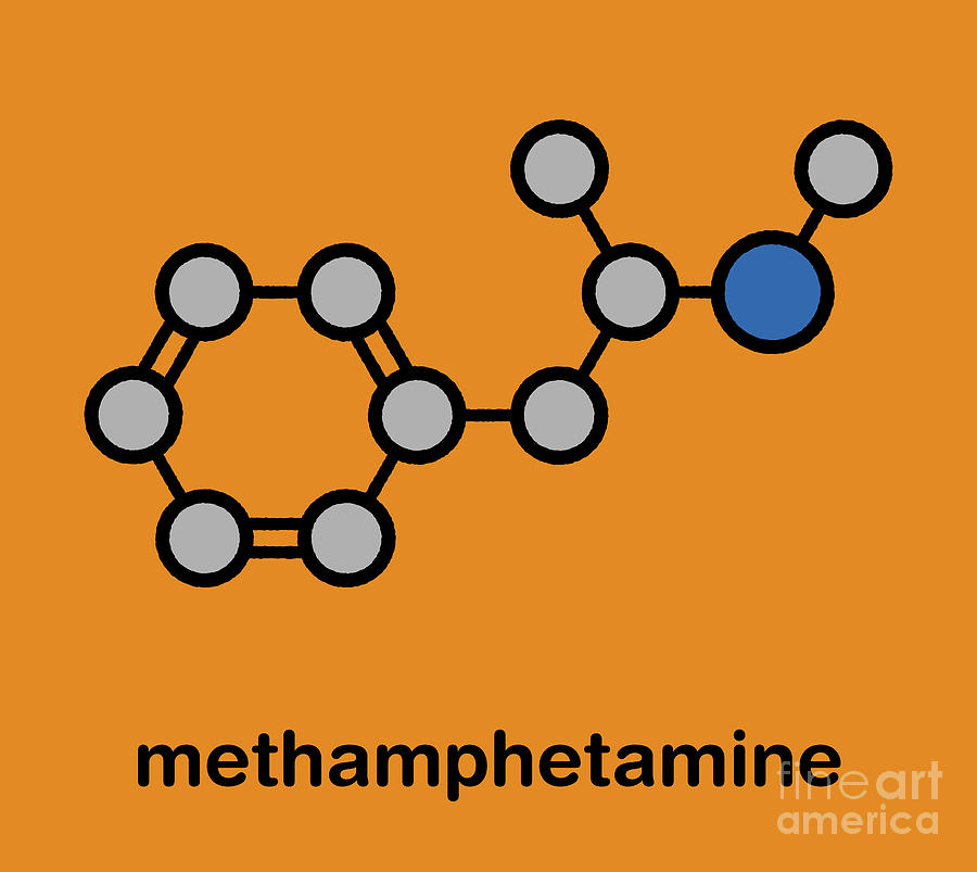 Methamphetamine Stimulant Drug Molecule Photograph by Molekuul/science Photo Library