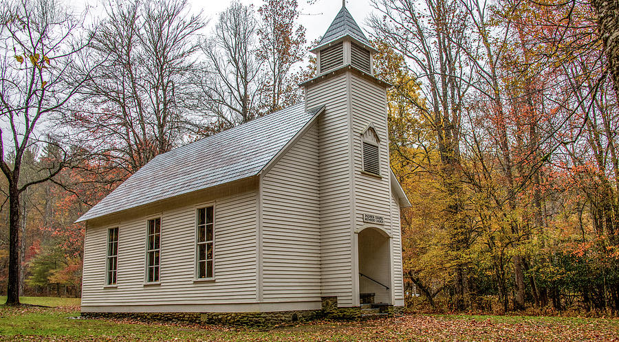 Methodist Church at Cataloochee Photograph by Marcy Wielfaert