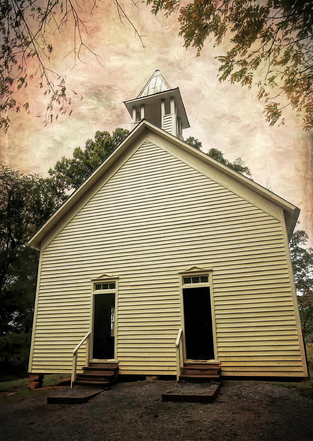 Architecture Photograph - Methodist Church Cades Cove 1 by Judy Vincent