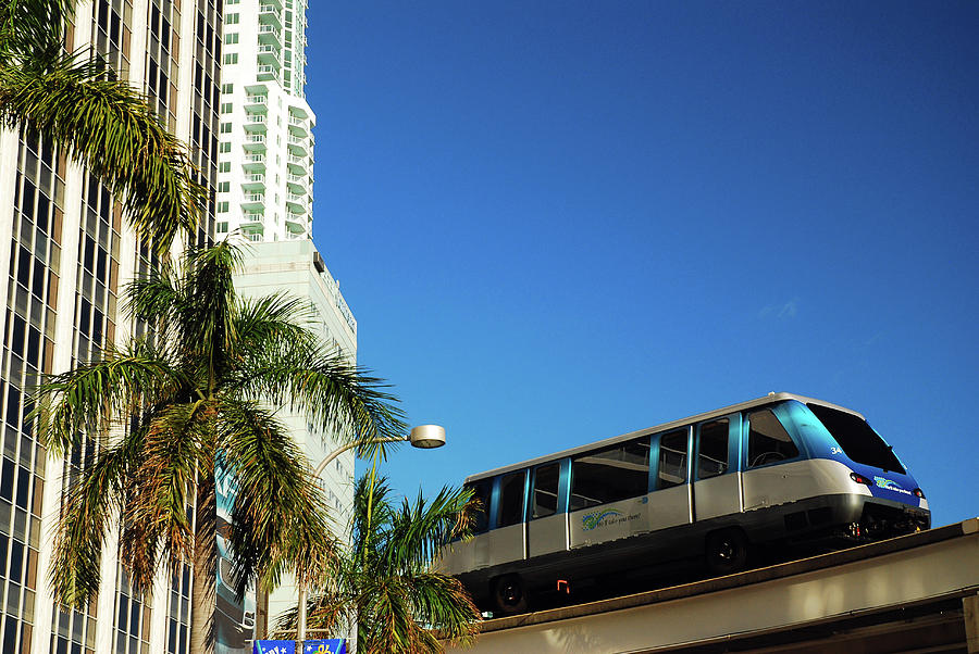 Metro Mover in Miami Photograph by James Kirkikis