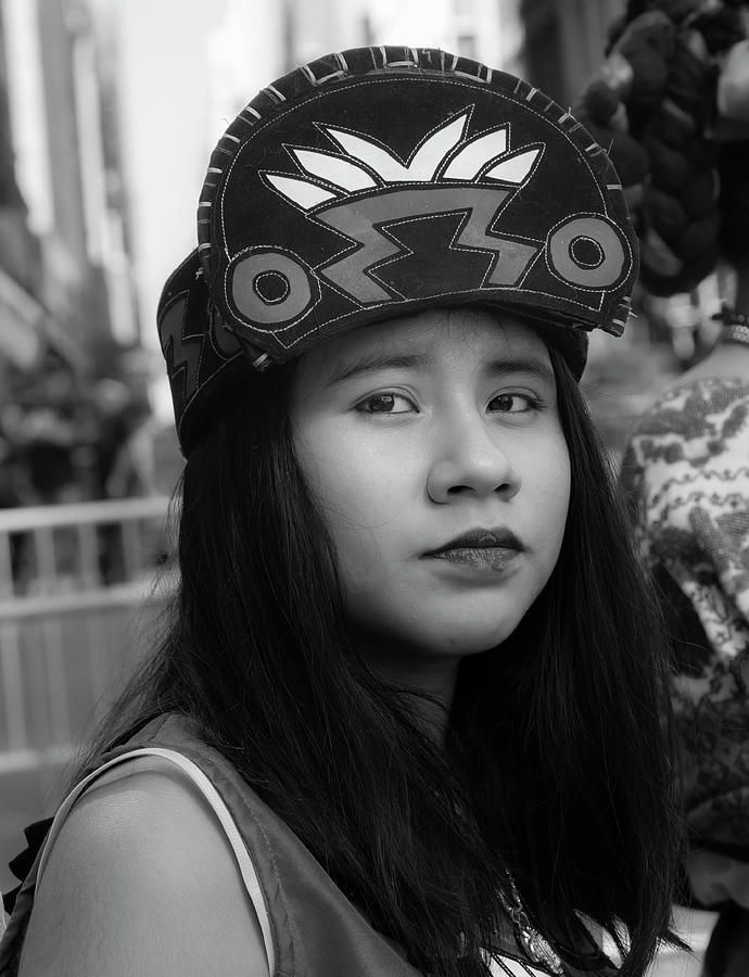 Mexican Day Parade NYC 9_16_2018 Teenage Girl in Traditional Dre Photograph by Robert Ullmann