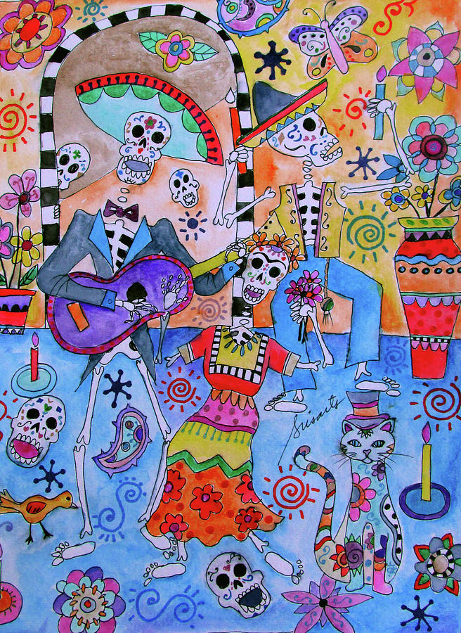 Flower Painting - Mexican Fiesta II by Prisarts