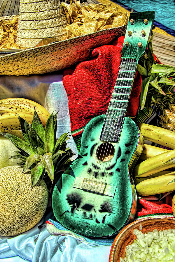 Mexican Guitar Display Photograph by David Smith