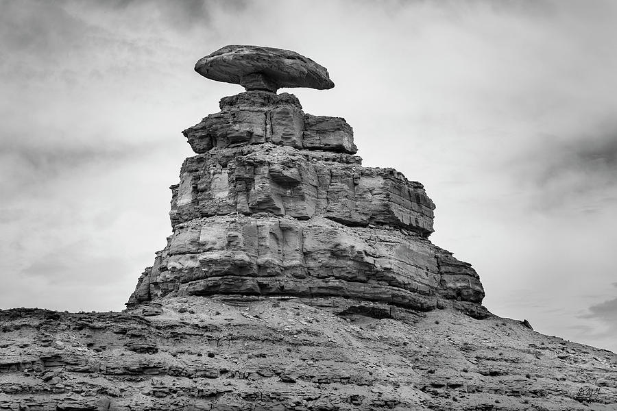 Black And White Photograph - Mexican Hat II BW by David Gordon