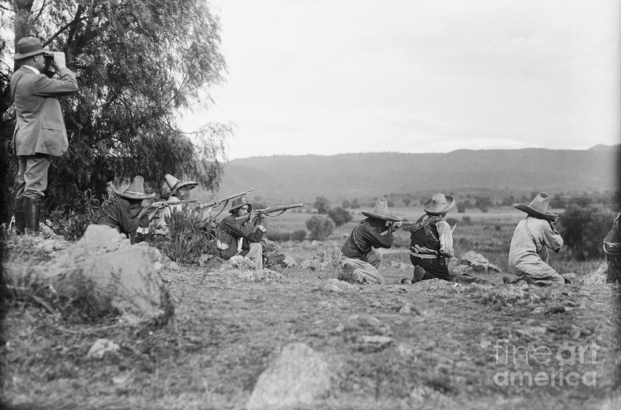 Mexican Rebels Fighting Federalists By Bettmann