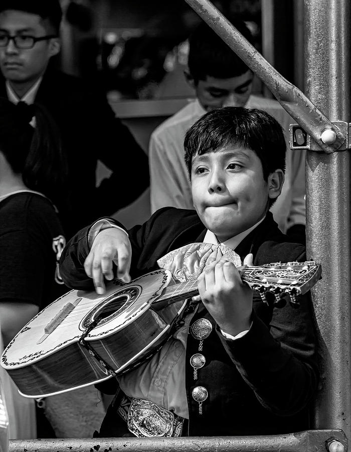 Mexico Day Parade NYC 9_15_19 Young Mariachi Photograph by Robert Ullmann