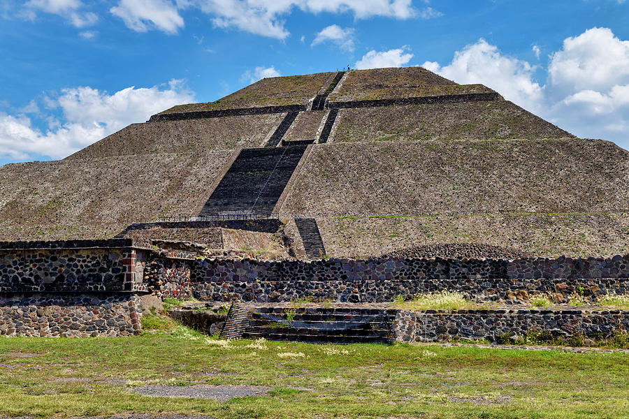 Mexico, San Juan Teotihuacan, Pyramid Of The Sun Digital Art by Claudia Uripos