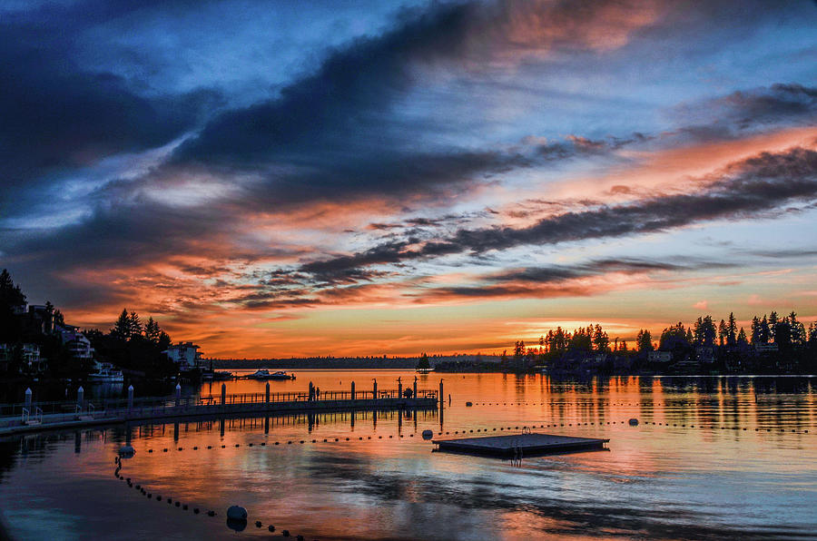 Meydenbauer Bay Sunset Photograph by Emerita Wheeling