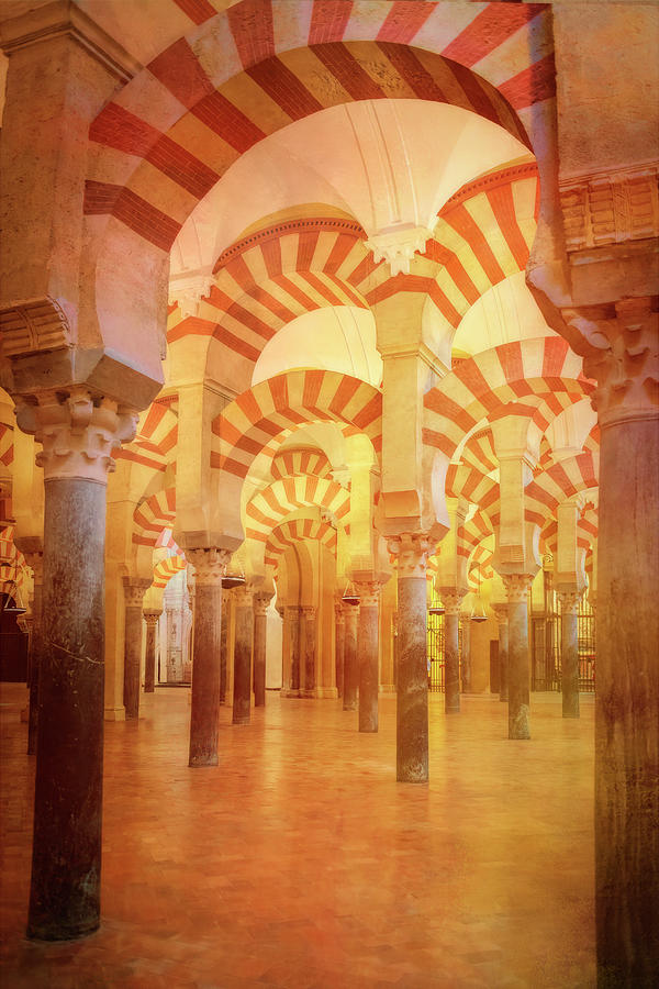Mezquita Interior Cordoba Spain Vintage Photograph by Joan Carroll