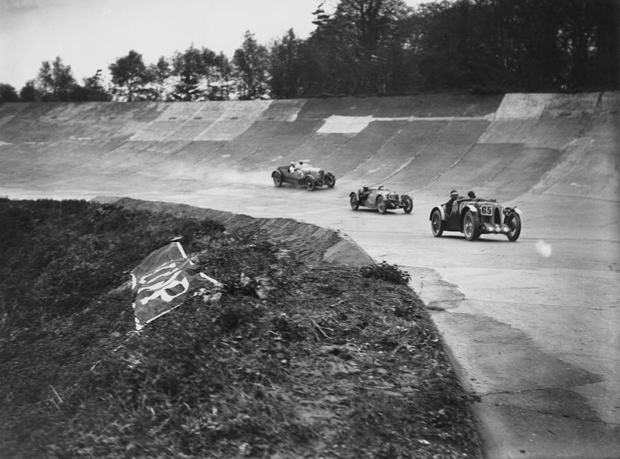 Mg Leads At Brooklands Photograph by Topical Press Agency