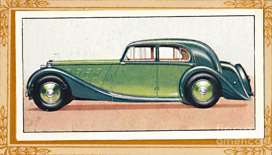 Mg Two-litre Saloon, C1936 Drawing by Print Collector