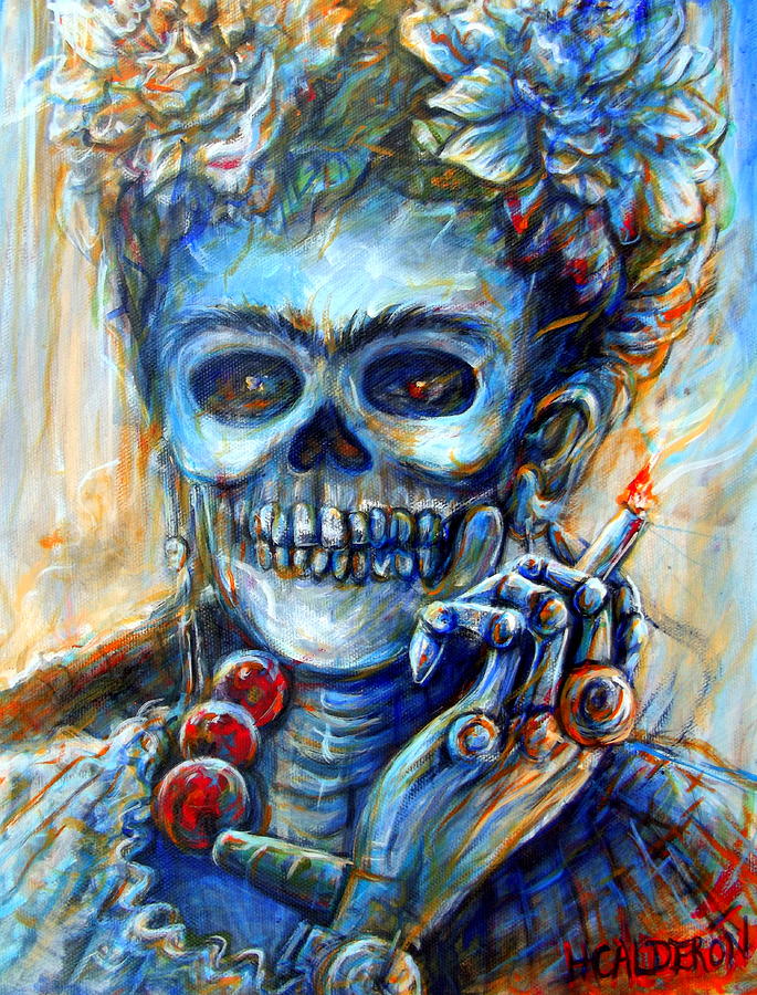 Mi Cigarrillo Painting by Heather Calderon