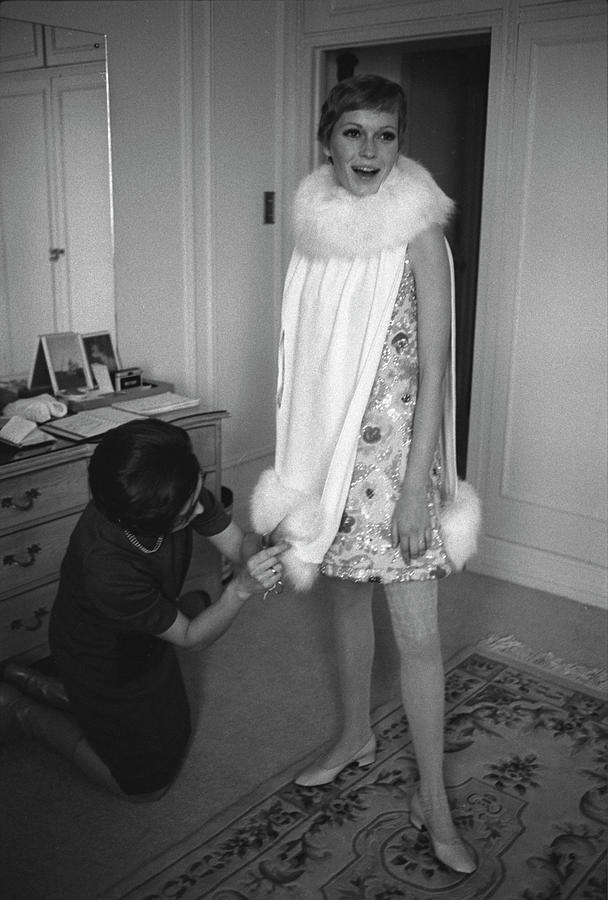 Mia Farrow Photograph - Mia Farrow During Fitting by Bill Eppridge