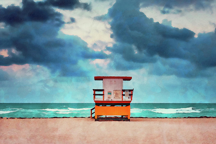 Miami Beach Painting by AM FineArtPrints