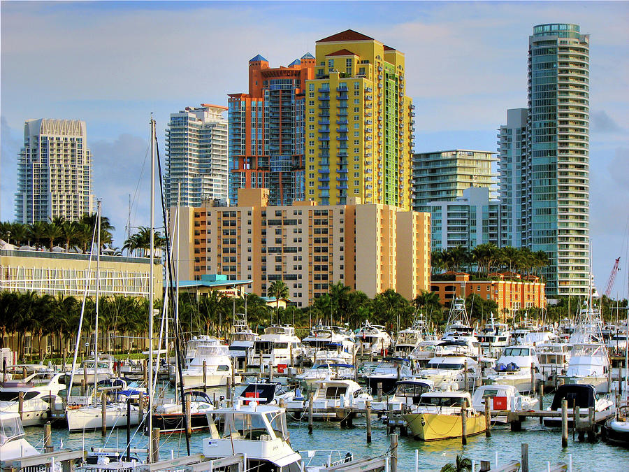 Miami Beach Marina - Florida Photograph by Nino H. Photography