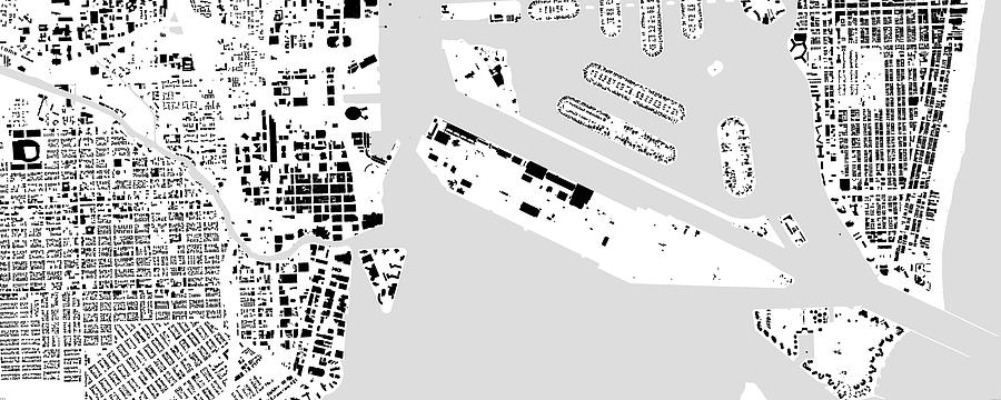 Miami building map Digital Art by Christian Pauschert